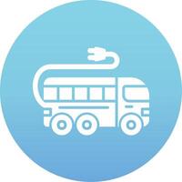 Electric Bus Vector Icon