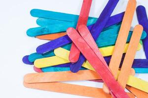 wood stick many colors photo