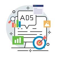 Broadcast ads illustration design. Vector design