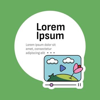 primavera vídeo tarjeta diseño. modelo diseño vector