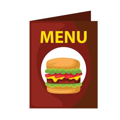 Burgers menu icon illustration. Vector design