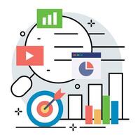 Analytics business illustration design. Vector design