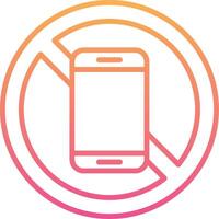 No Mobile Phone Vector Icon