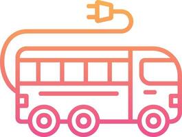 Electric Bus Vector Icon