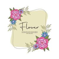 Element floral frame collection design vector