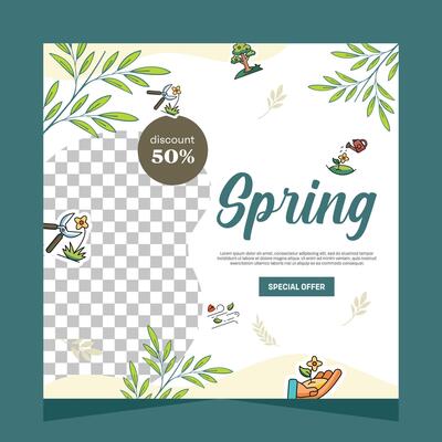 Social media post for spring celebration