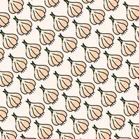 Garlic pattern design or background vector