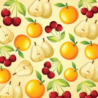 Fresh fruit pattern background design