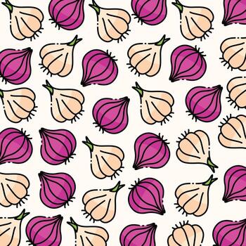 cebolla y ajo modelo diseño o antecedentes vector