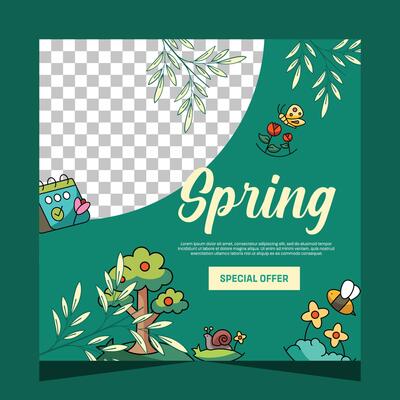 Social media post for spring celebration