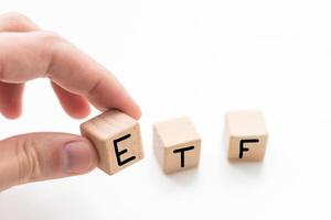 cubes with the word EFT on them. Care concept. photo