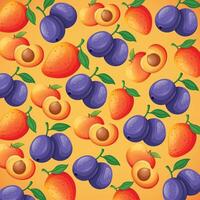 Fresh fruit pattern background design vector