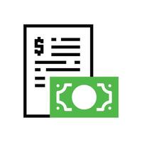 Money with document icon illustration design vector