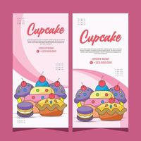 Bakery template vertical banner or history for social media vector