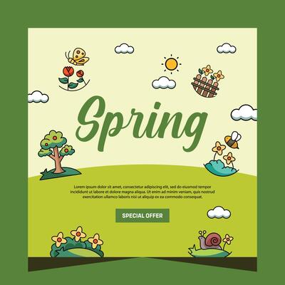 Social media post for spring celebration