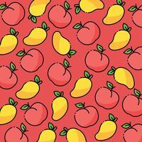 Peach and mango pattern design or background vector