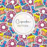 Design cupcake template pattern design vector