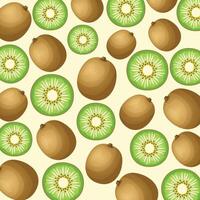 Kiwi fruit pattern background design vector