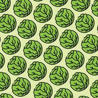 Cabbage pattern design or background vector