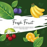 realista Fruta antecedentes diseño vector