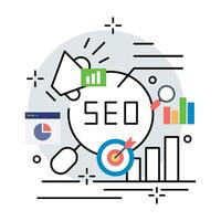 Research SEO illustration design. Vector design