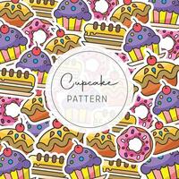 Design cupcake template pattern design vector