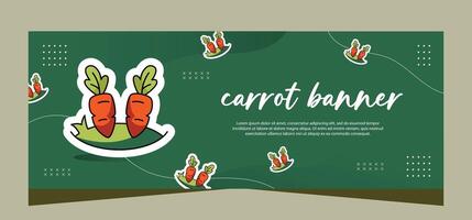 Carrot banner template design vector