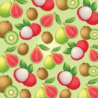 Fruit pattern background design vector