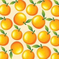 Orange fruit pattern background design vector