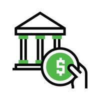 Bank withdraw money icon illustration design. Vector design