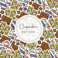 Design cupcake template pattern design vector