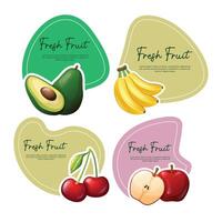 Fruta conjunto tarjeta diseño para promociones vector