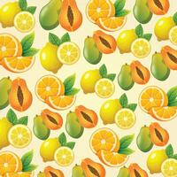 Fruit pattern background design vector