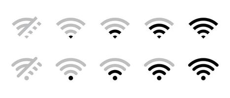 Wifi signal level icon vector in flat style. Wireless network sign symbol