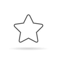 Star line icon vector in rounded style