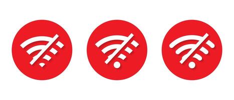 Disconnect wifi icon vector with shadow. Lost wireless network sign symbol