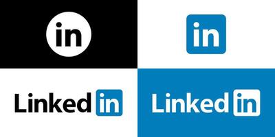 Linkedin logo icon vector isolated on white background. Job website sign symbol