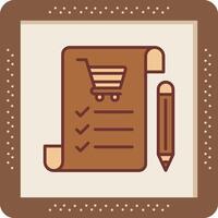 icono de vector de lista de compras