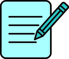 Paper Edit Vector Icon
