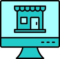 icono de vector de tienda online