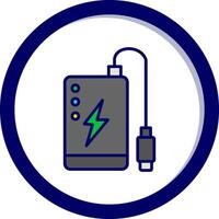 icono de vector de banco de energía