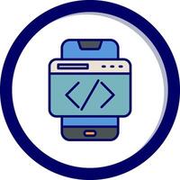 Smartphone Coding Vector Icon