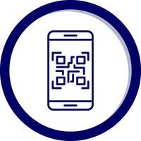 teléfono inteligente qr código vector icono