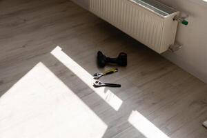 set of working tools, equipment in the apartment photo