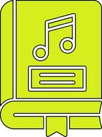 icono de vector de libro de música