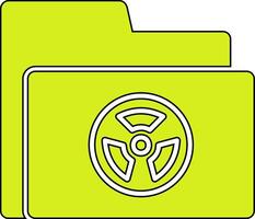 Radioactive Folder Vector Icon