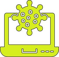 icono de vector de ataque de virus