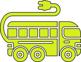 icono de vector de bus electrico