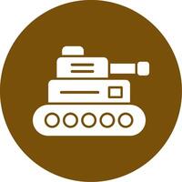 icono de vector de tanque militar