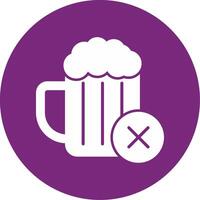 No Alcohol Vector Icon